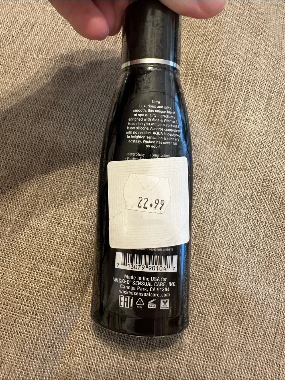 Wicked bottle labeled